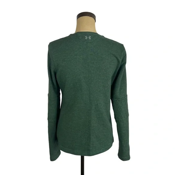 Under Armour green cotton women’s soft full zip moto jacket - Picture 4 of 11